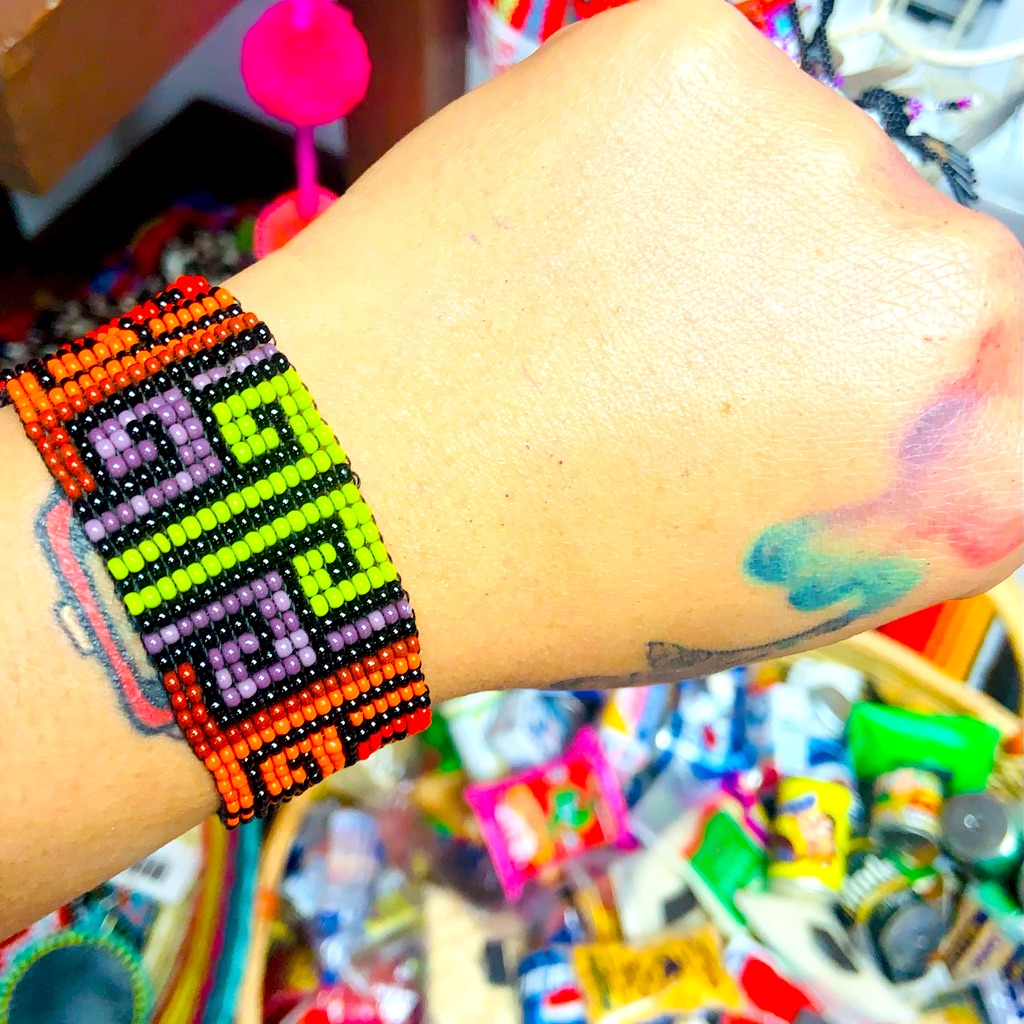Unisex Huichol Beaded Bracelet Wixarika Art 13$